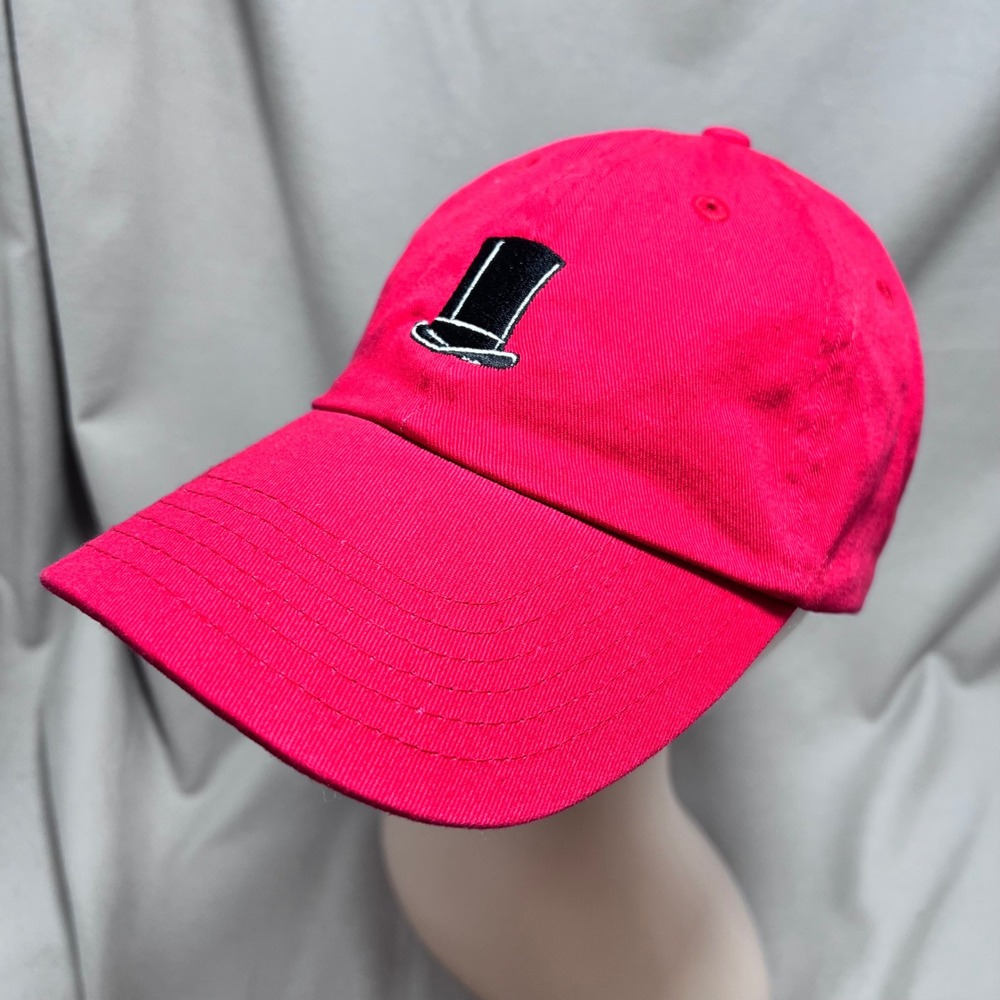 Red Abraham Lincoln Top Hat Embroidered Baseball Cap‎ Adjustable Museum Souvenir